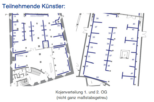 Kunstmesse Regensburg 2013 Kojenverteilung